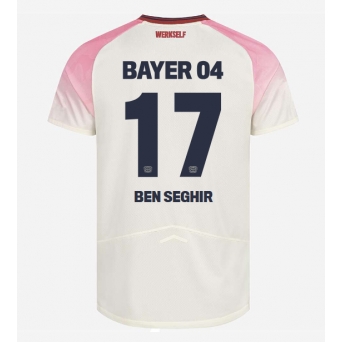 Billige Fotballdrakt Bayer Leverkusen Eliesse Ben Seghir #17 Replika Bortedrakt 2025-26 Kortermet